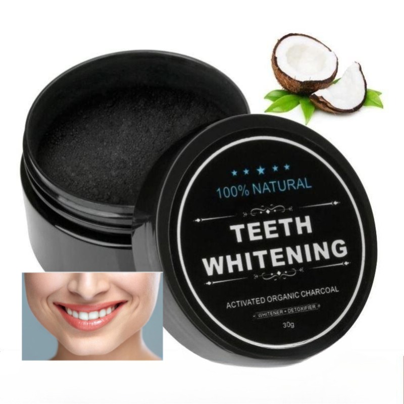 Teeth Whitening Charcoal - 1 Kotak Bubuk Pemutih Gigi Arang