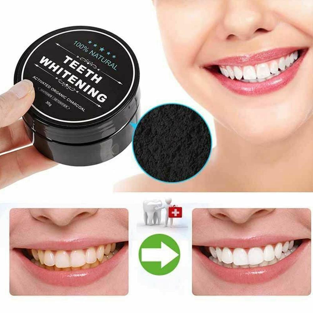 Teeth Whitening Charcoal - Bubuk Arang Aktif Organik Pembersih Gigi
