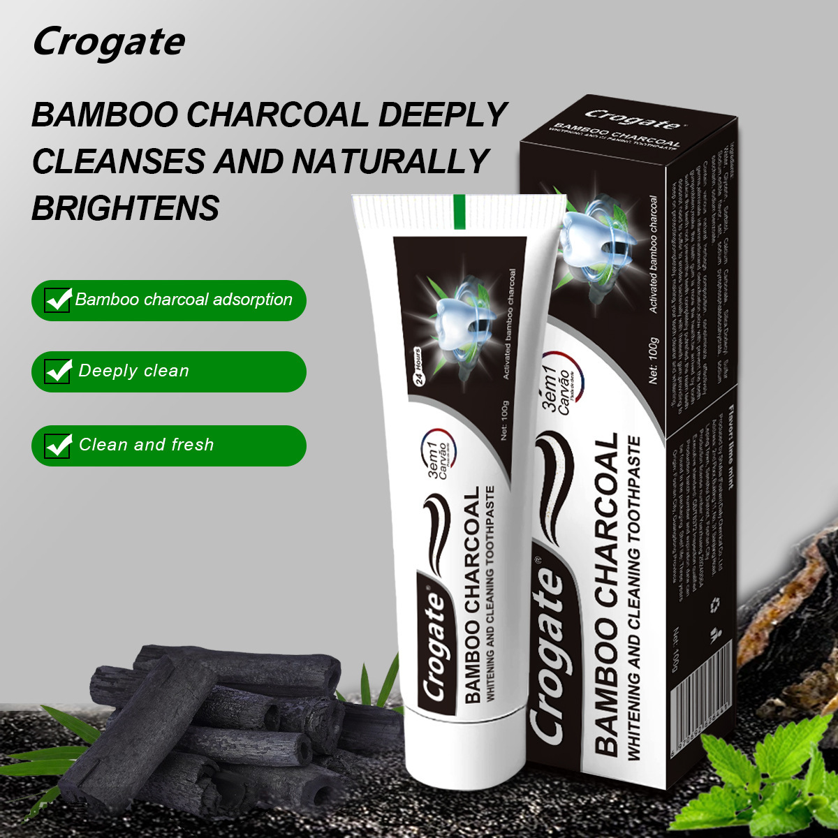 Teeth Whitening Charcoal - @@ Pasta Gigi Pemutih Pasta Gigi