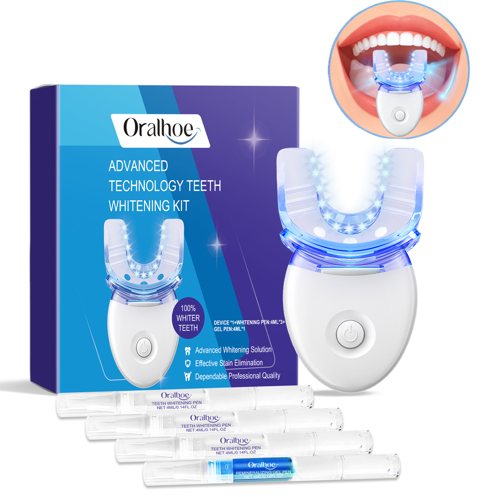 Teeth Whitening Foam - Kit Lampu LED Pemutih Gigi Profesional