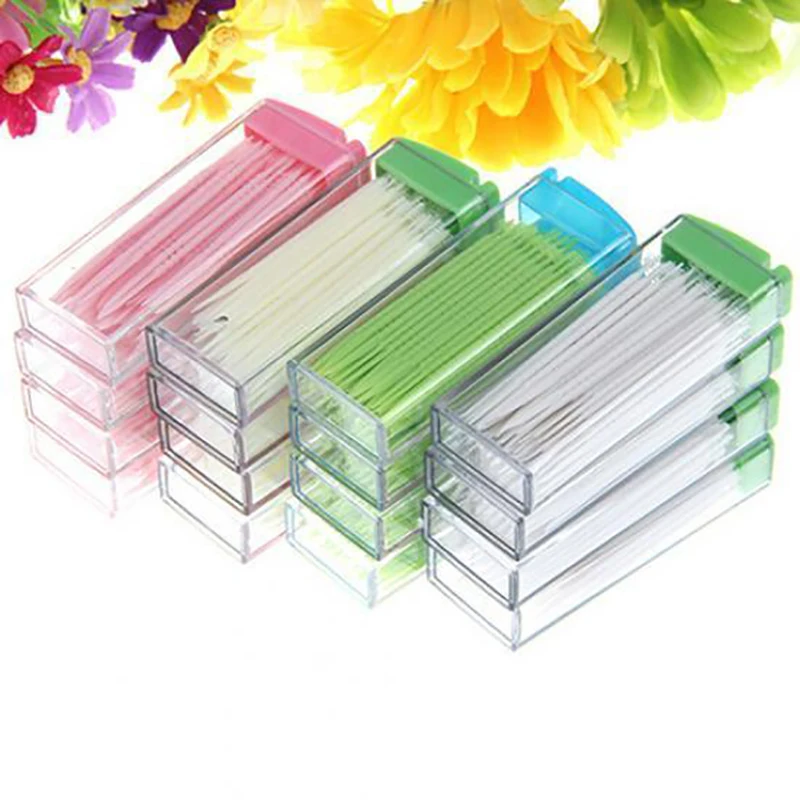 50 buah/boks perawatan mulut t - Dental Floss Picks ulasan dan harga