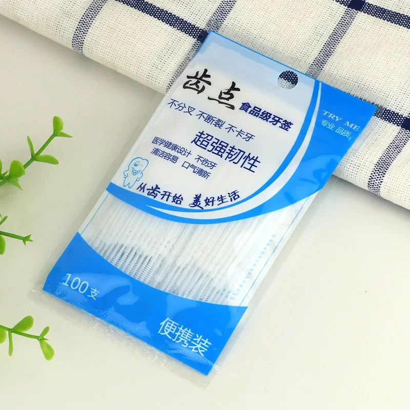 100 Buah Sikat Gigi Dua Kepala - Dental Floss Picks ulasan dan harga