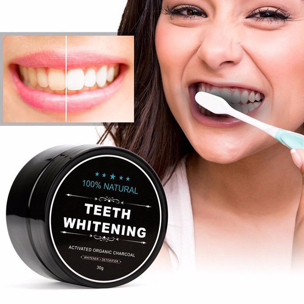 Bubuk Arang Organik Aktif Pemb - Teeth Whitening Charcoal ulasan dan harga