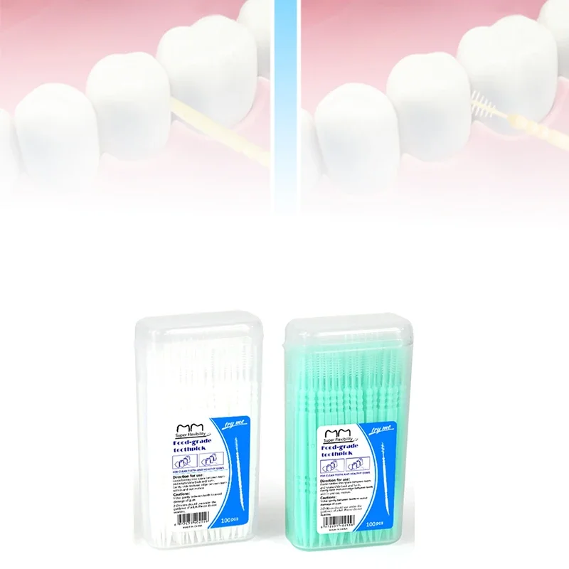 100pcs Sikat Gigi Interdental  - Dental Floss Picks ulasan dan harga
