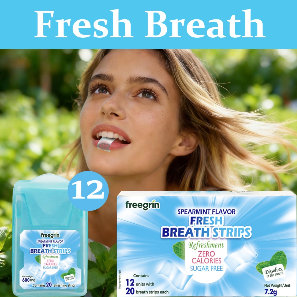 FREEGRIN Strip Penyegar Napas  - Teeth Whitening Fast ulasan dan harga