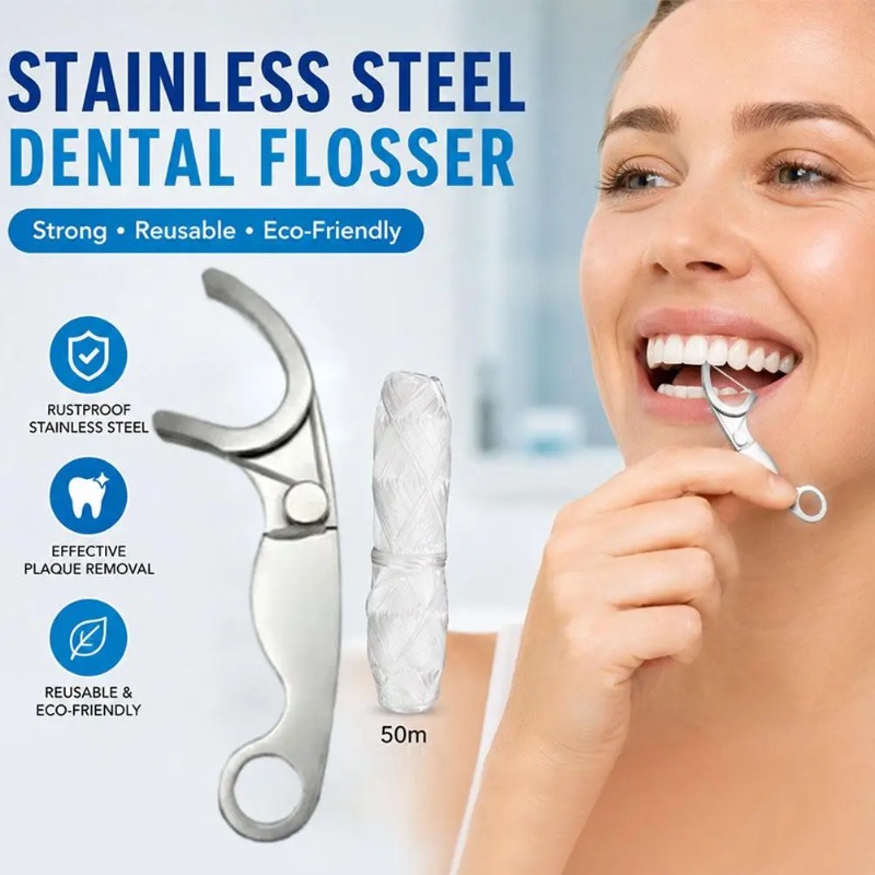 Tusuk Gigi Stainless Steel yan - Dental Floss Picks ulasan dan harga